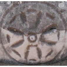 Solar cross engraved on a marble stone in Ephesus, Izmir